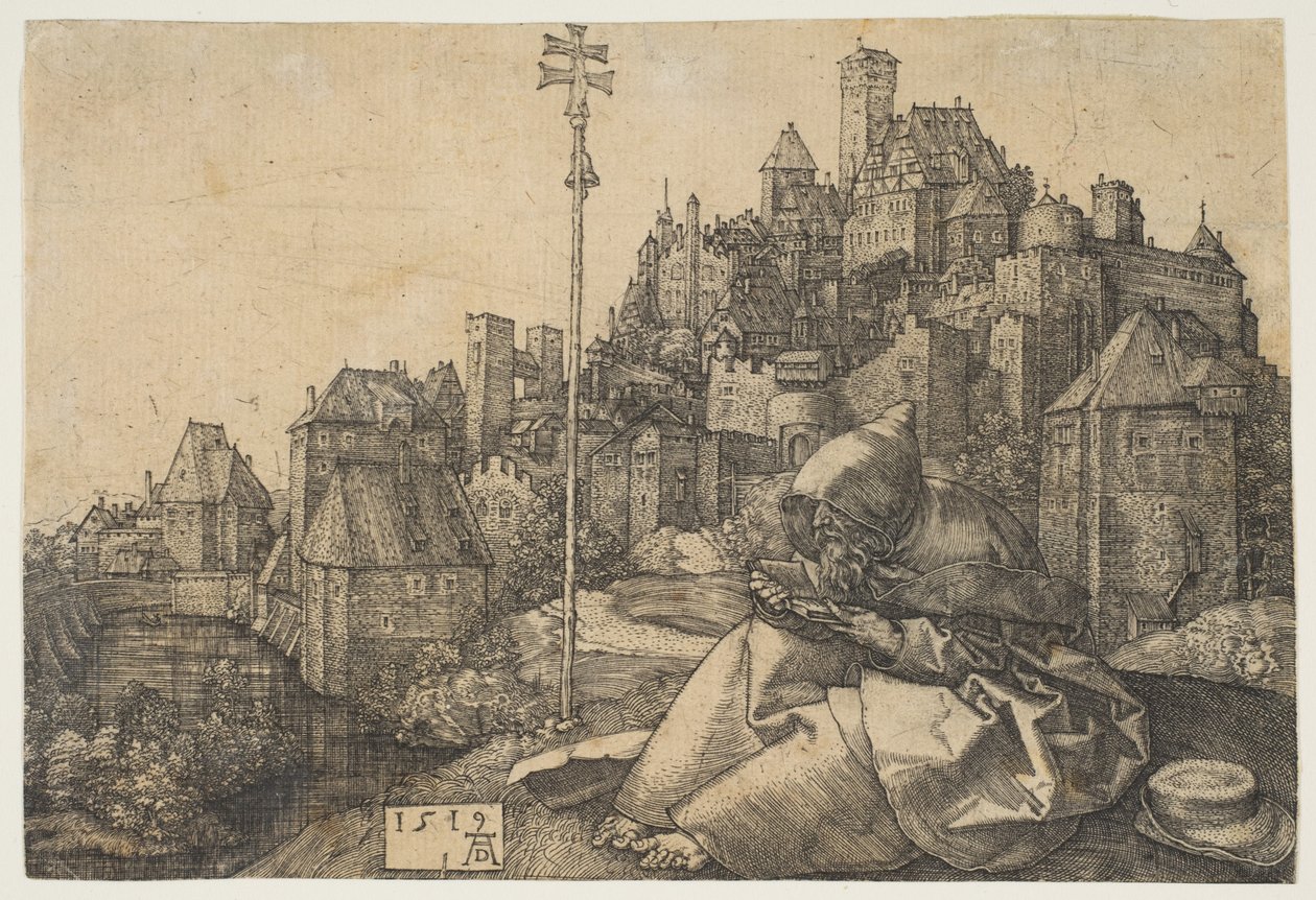 Der heilige Antonius beim Lesen von Albrecht Dürer