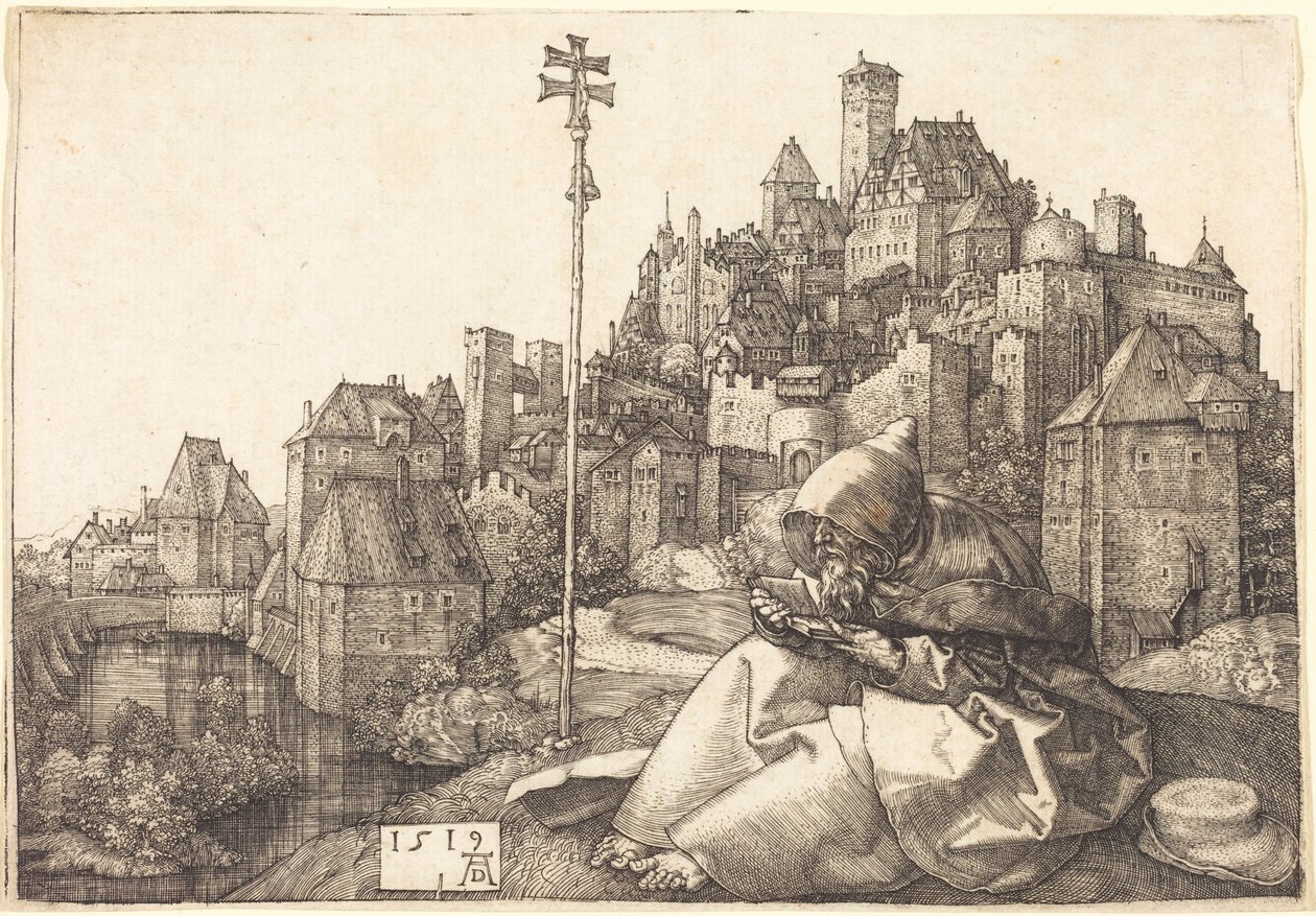Der heilige Antonius beim Lesen von Albrecht Dürer