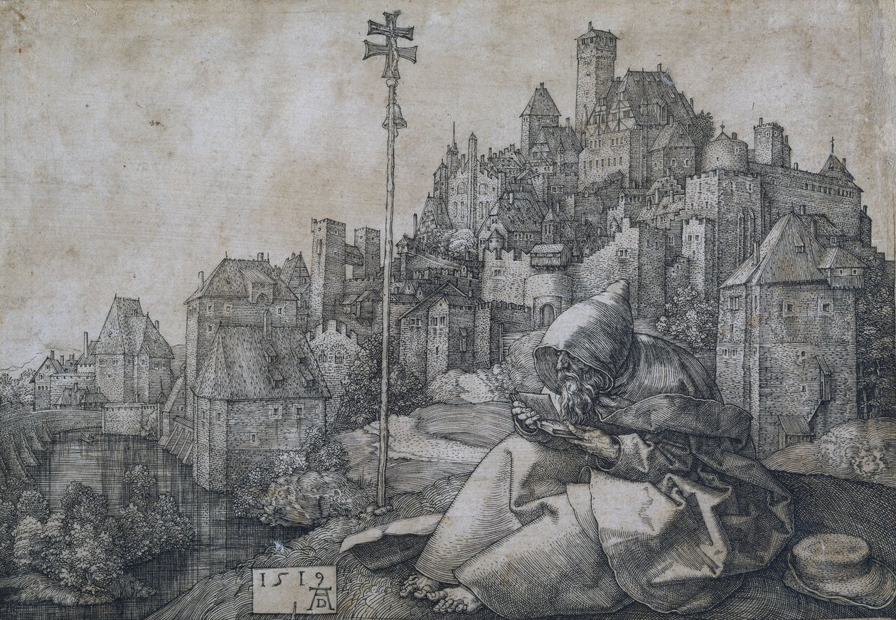 Der heilige Antonius vor der Stadt, 1519 von Albrecht Dürer