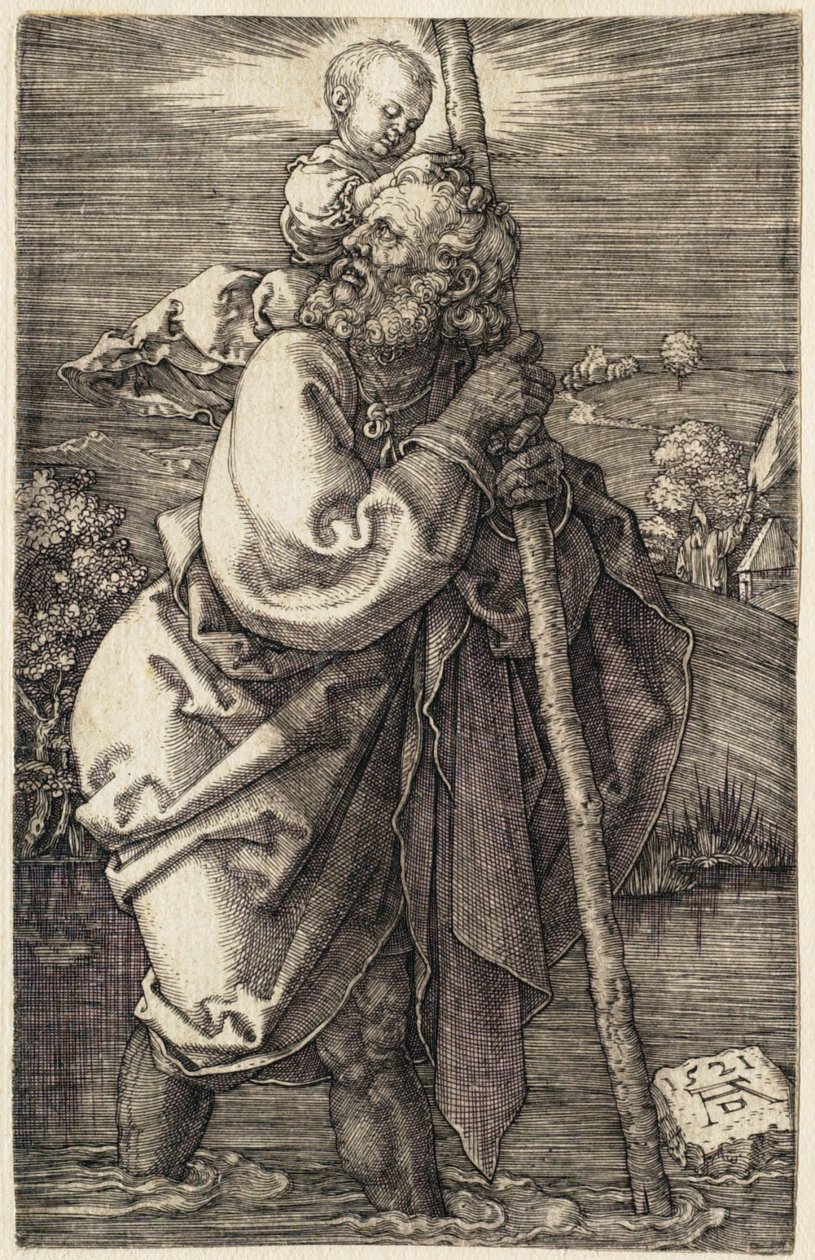 Der nach links gewandte heilige Christophorus von Albrecht Dürer