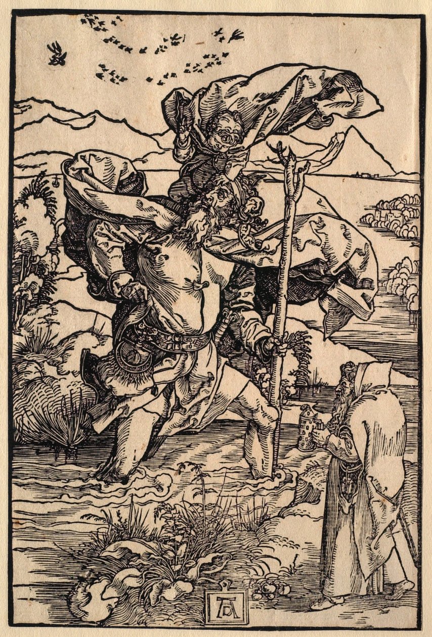 Der heilige Christophorus mit dem Vogelflug von Albrecht Dürer