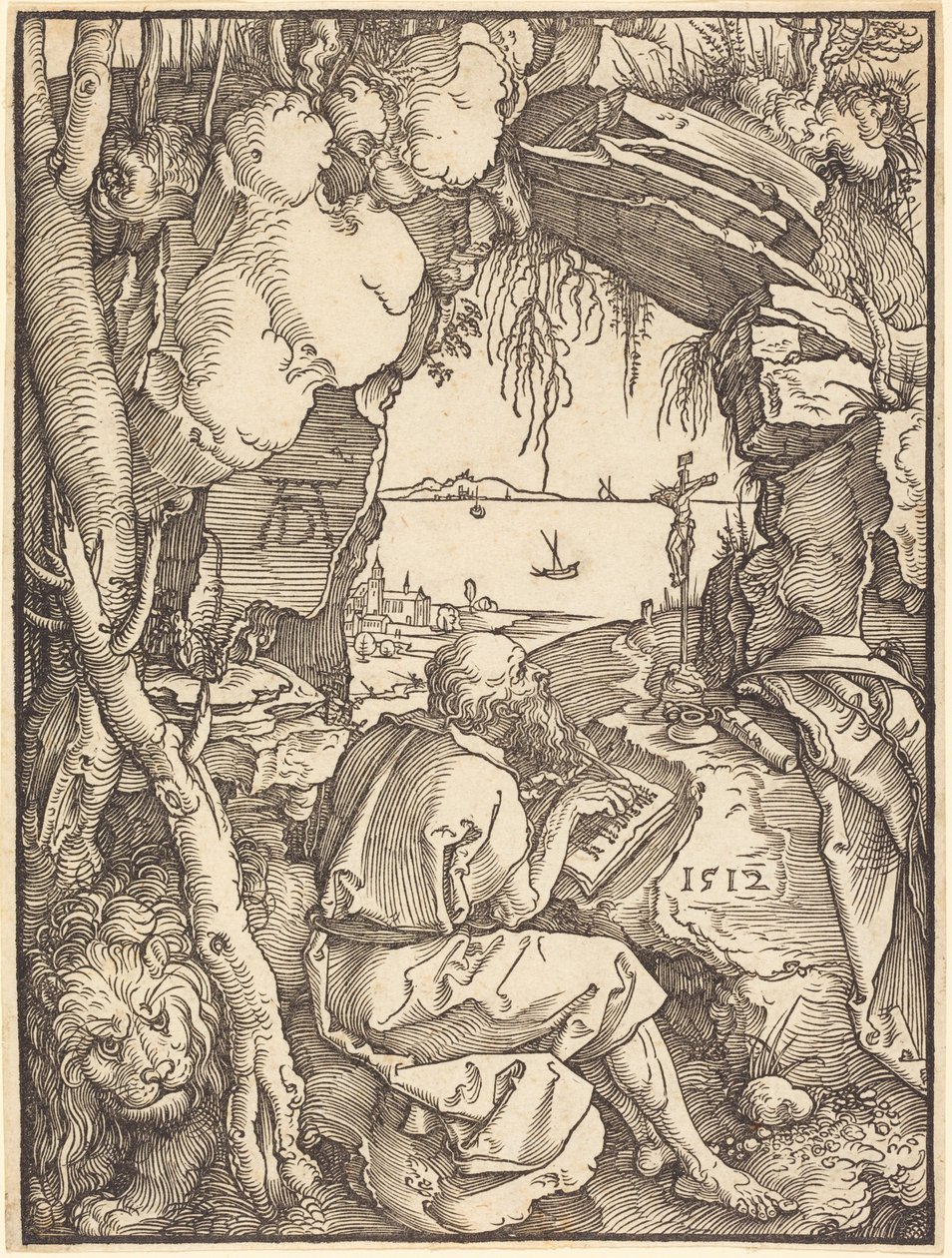 Heiliger Hieronymus in einer Höhle von Albrecht Dürer