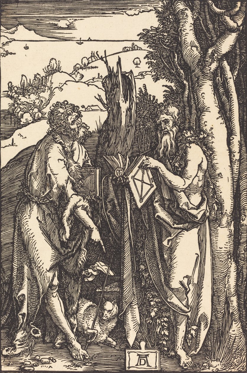 Johannes der Täufer und der heilige Onuphrius, um 1504 von Albrecht Dürer