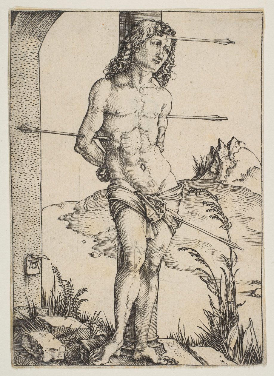 Heiliger Sebastian an die Säule gebunden, ca. 1499 von Albrecht Dürer