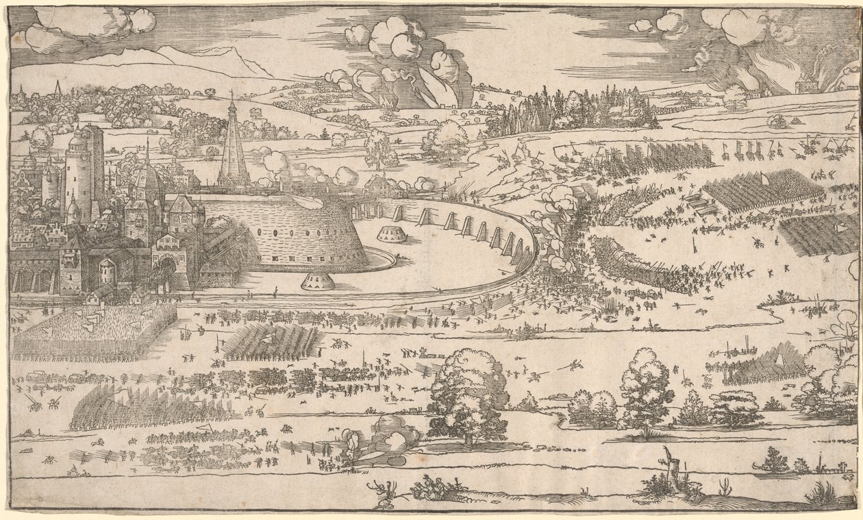 Belagerung einer Festung: Rechter Teil von Albrecht Dürer