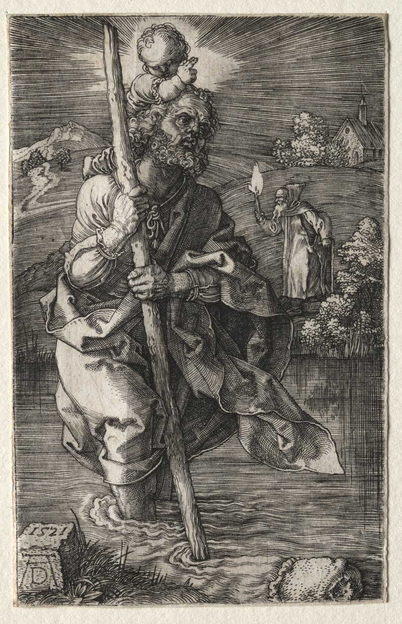 St. Christophorus, nach rechts gewandt von Albrecht Dürer
