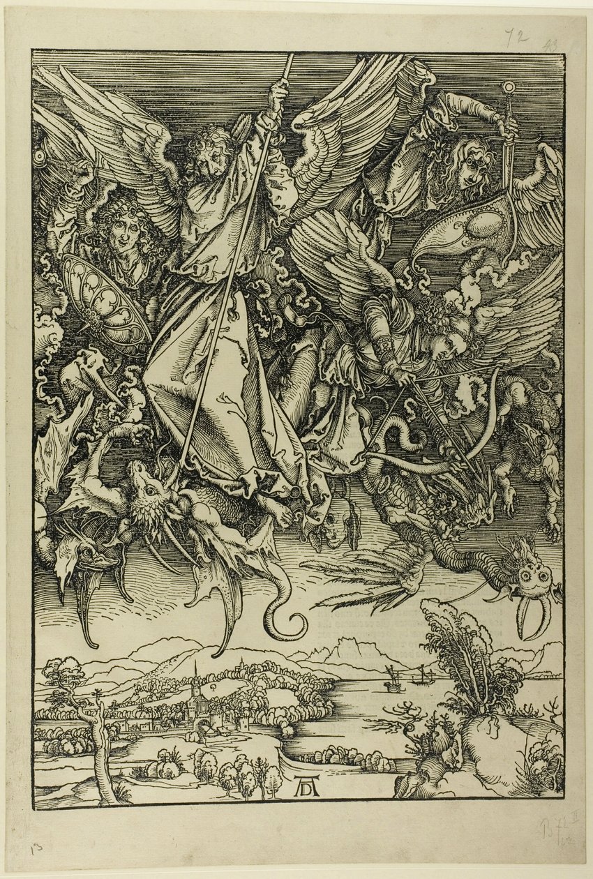St. Michael kämpft gegen den Drachen, aus Die Apokalypse von Albrecht Dürer