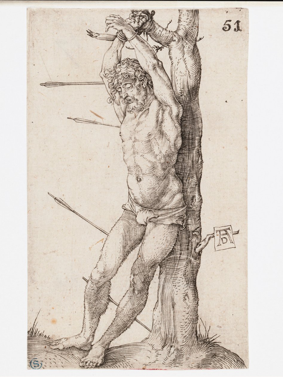 Der an einen Baum gefesselte heilige Sebastian von Albrecht Dürer