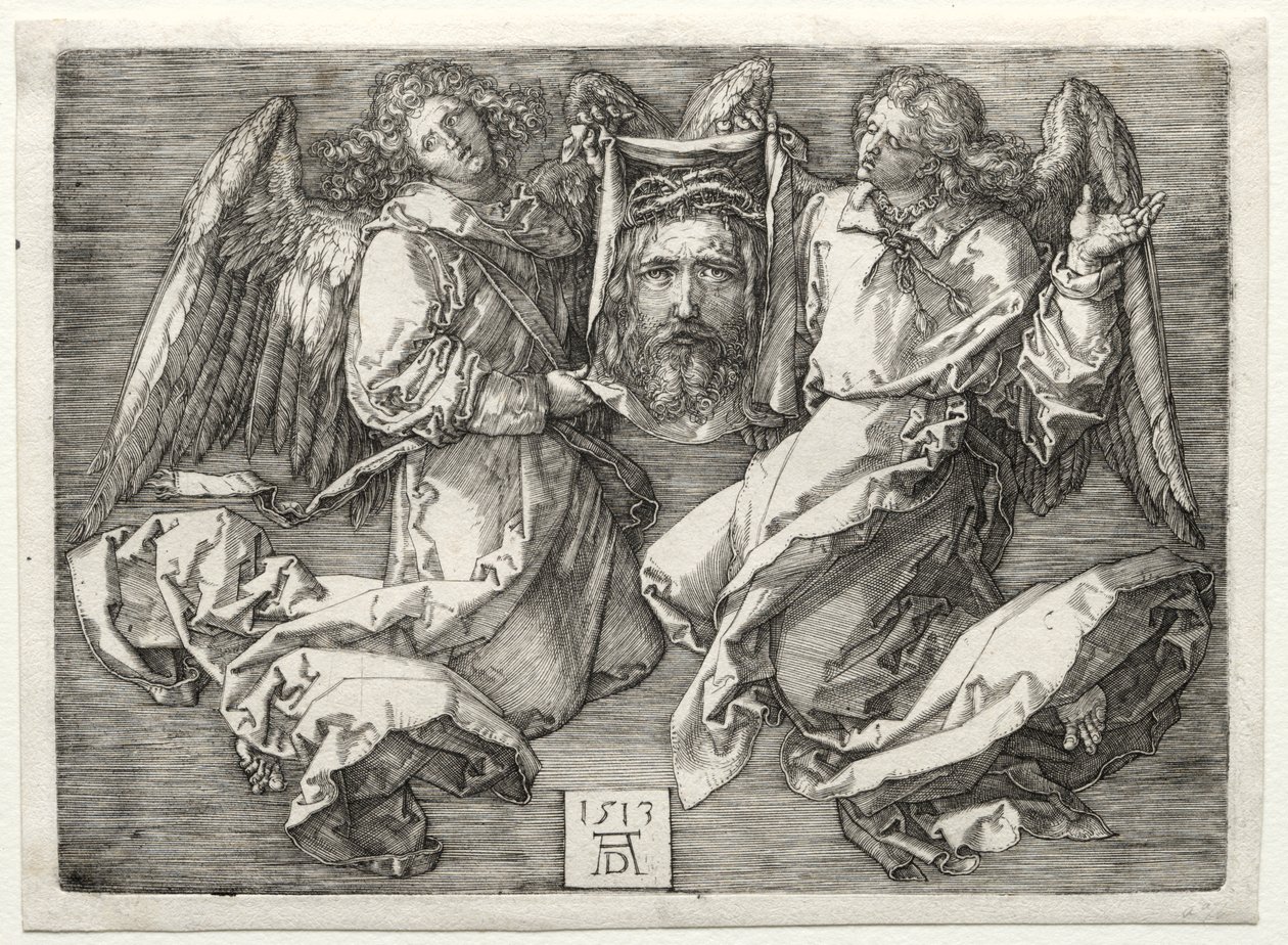 Schweißtuch von zwei Engeln gezeigt von Albrecht Dürer