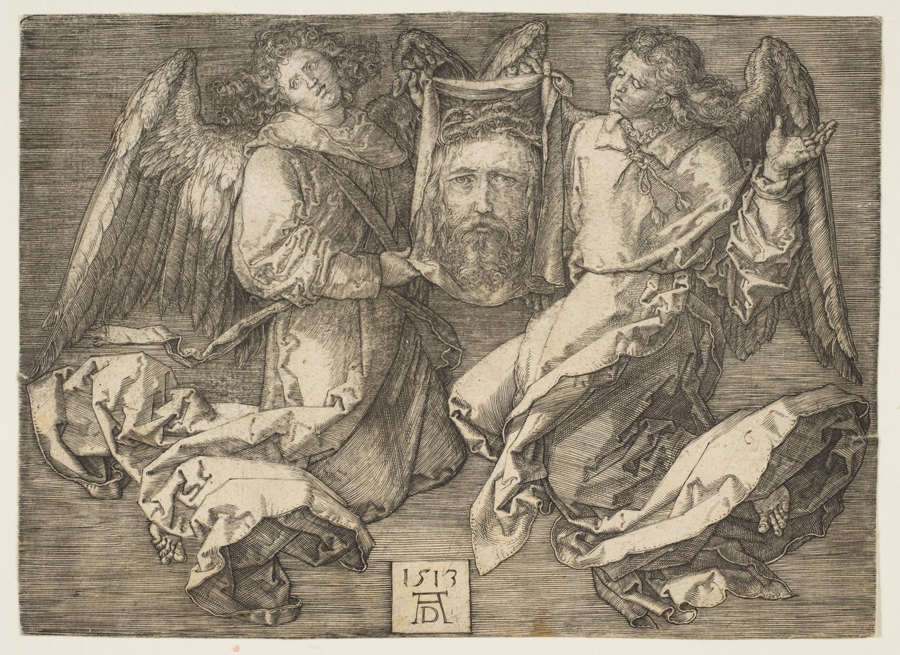 Schweißtuch gehalten von zwei Engeln von Albrecht Dürer
