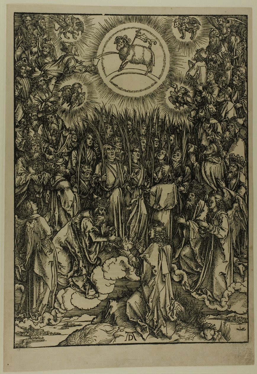 Die Anbetung des Lammes - Der Hymnus der Auserwählten, aus Die Apokalypse von Albrecht Dürer