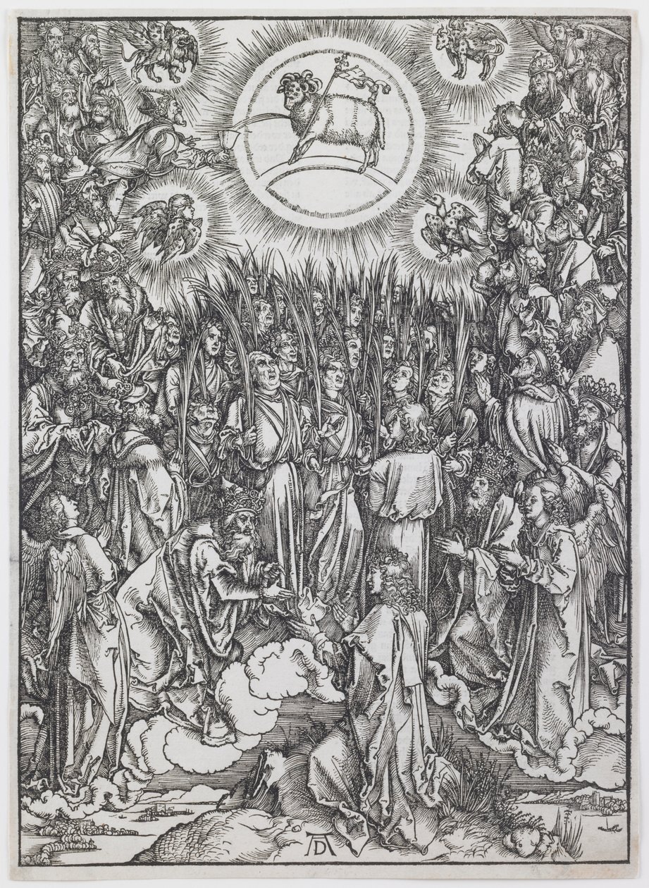 Die Anbetung des Lammes, aus der Serie „Die Apokalypse“ von Albrecht Dürer