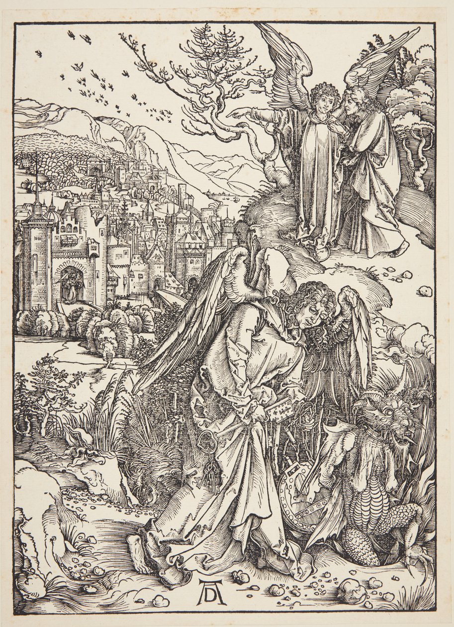 Der Engel zeigt St. Johannes das neue Jerusalem von Albrecht Dürer