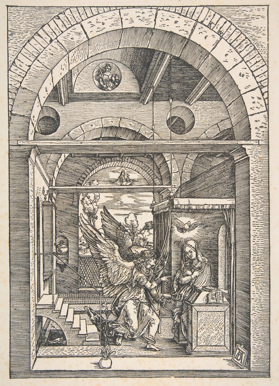 Die Verkündigung, aus Das Leben der Jungfrau, Lateinische Ausgabe, 1511 von Albrecht Dürer