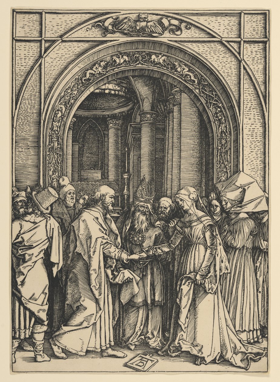 Die Verlobung der Jungfrau, aus Das Leben der Jungfrau von Albrecht Dürer
