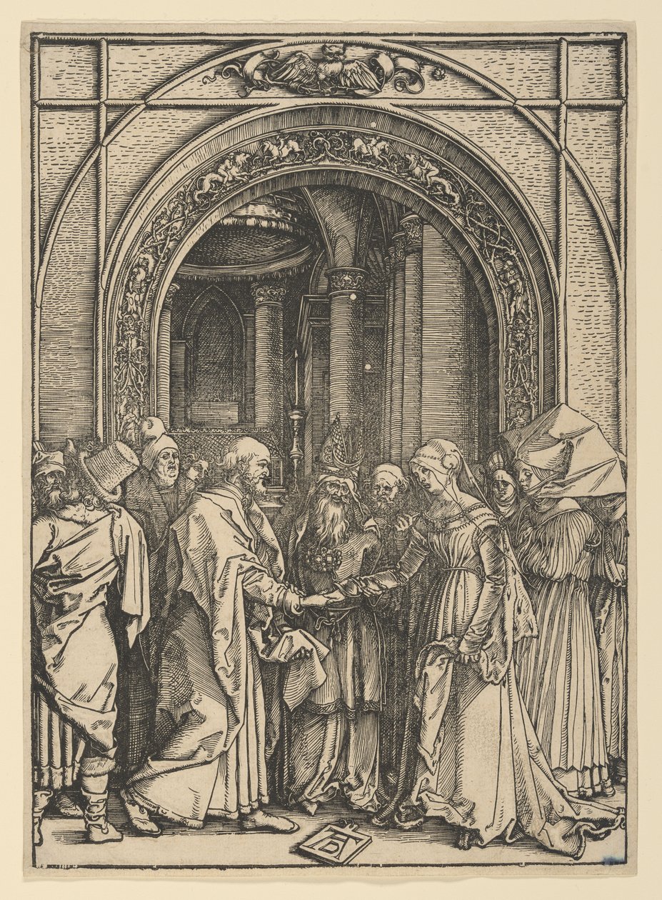 Die Verlobung der Jungfrau, aus Das Leben der Jungfrau von Albrecht Dürer