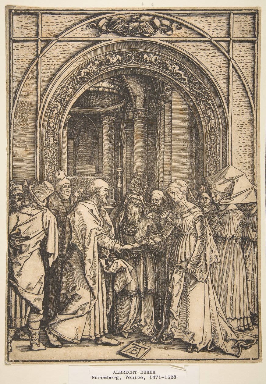 Die Verlobung der Jungfrau, aus Das Leben der Jungfrau, ca. 1503 von Albrecht Dürer