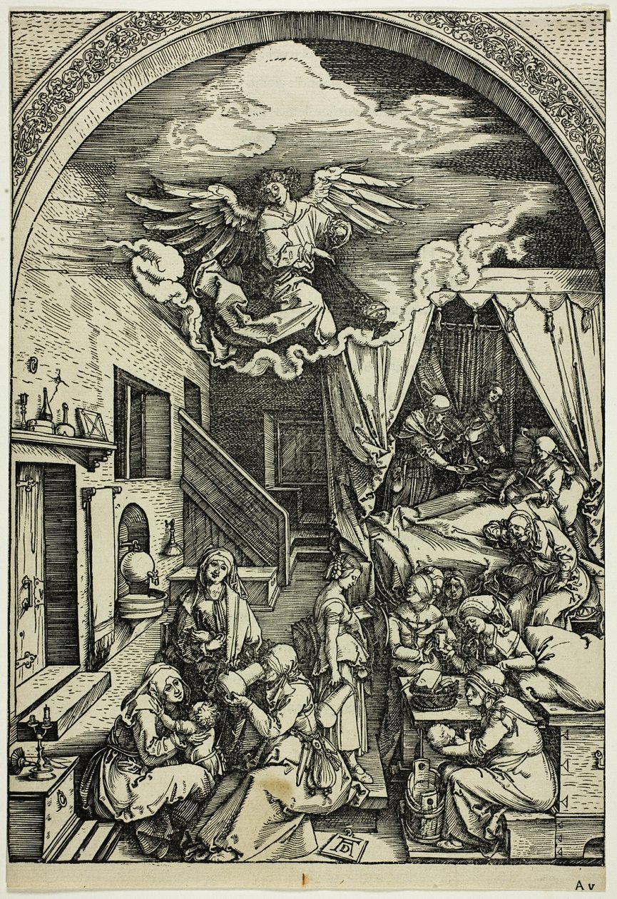 Die Geburt der Jungfrau, aus Das Leben der Jungfrau von Albrecht Dürer