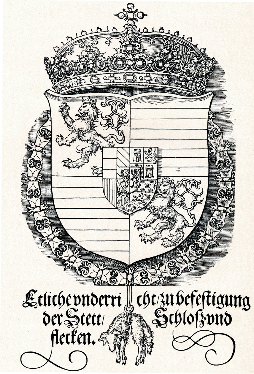 Das Wappen von Ferdinand I., König von Ungarn und Böhmen, 1527, 1906 von Albrecht Dürer
