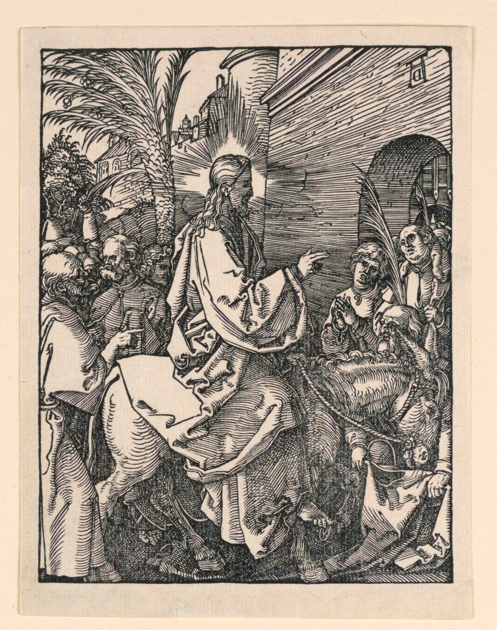 Der Einzug Christi in Jerusalem, aus der Serie Die kleine Passion von Albrecht Dürer