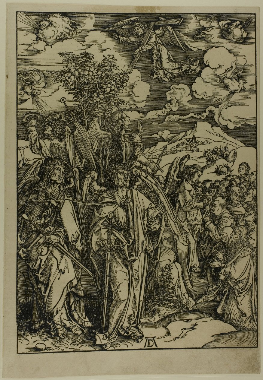 Die vier Engel, die die Winde zurückhalten, aus der Apokalypse von Albrecht Dürer