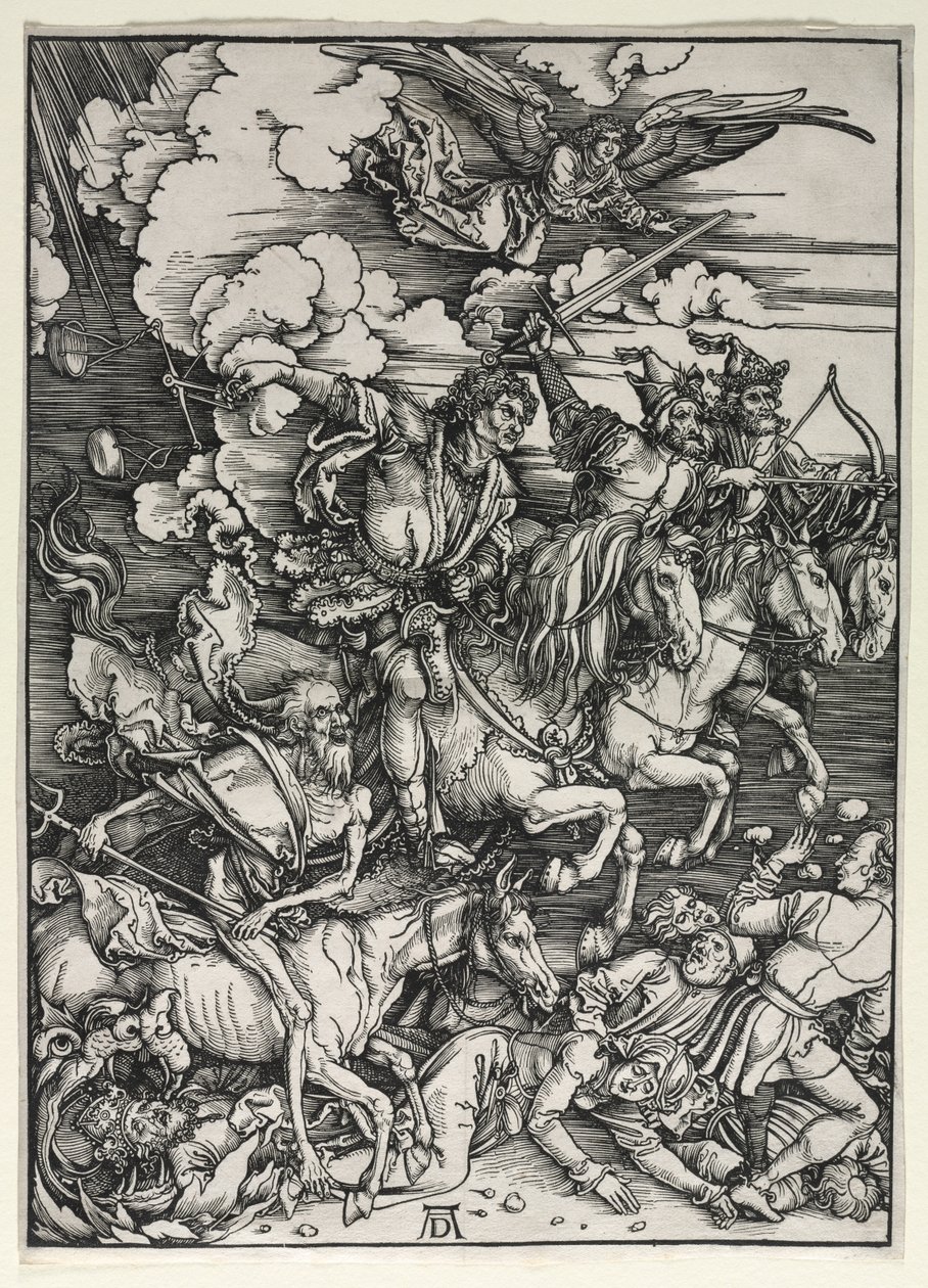 Die vier Reiter, aus der Apokalypse, ca. 1498 von Albrecht Dürer