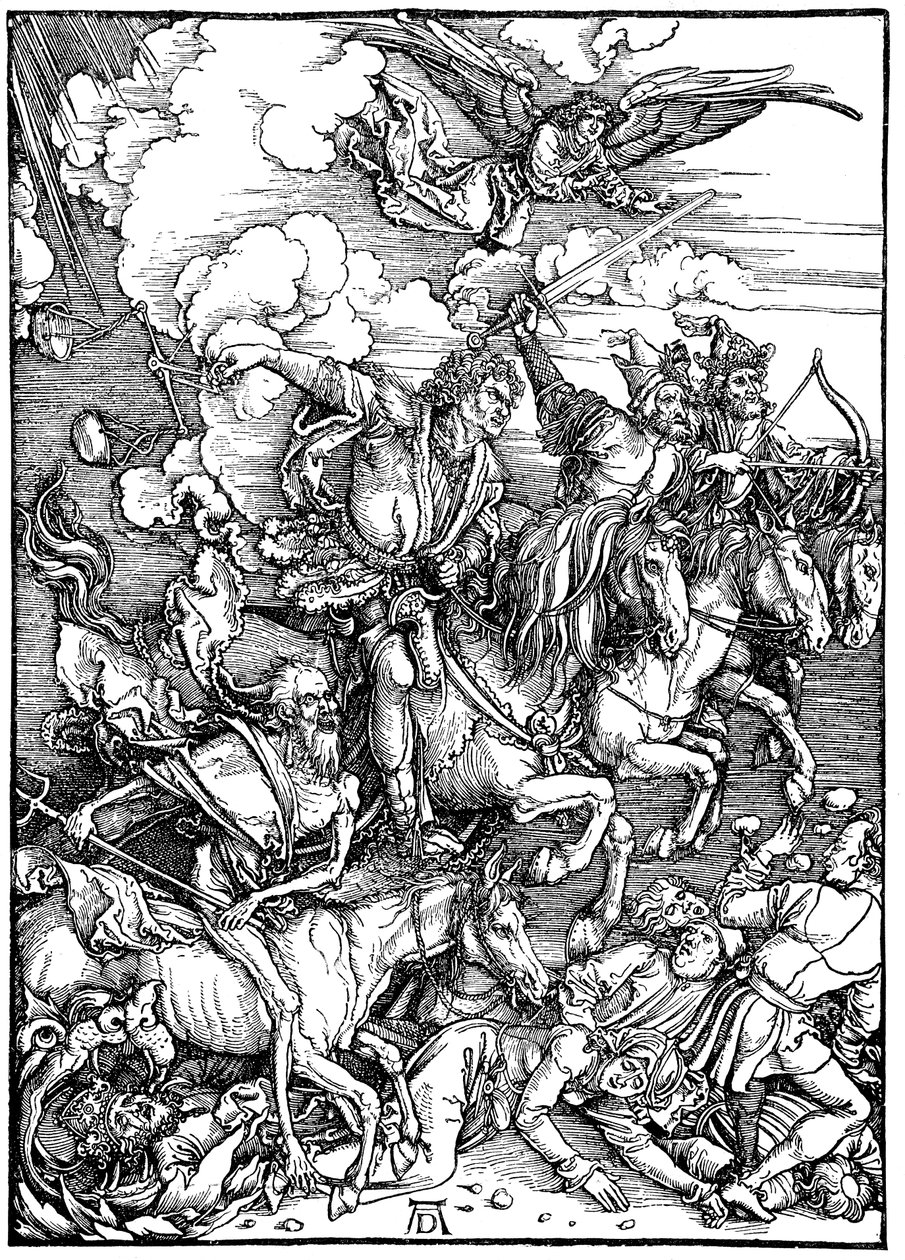 Die vier apokalyptischen Reiter, 1498 von Albrecht Dürer