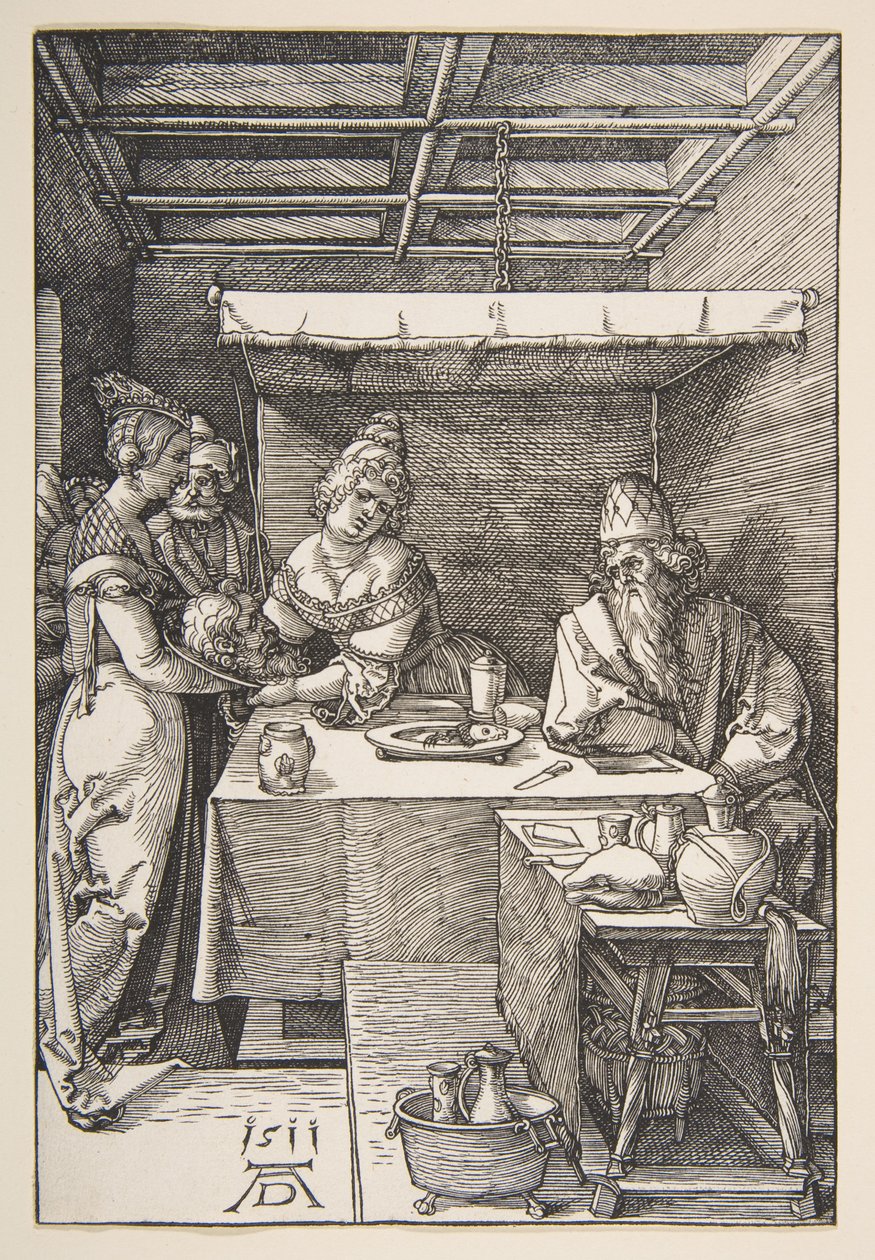 Der Kopf des Heiligen Johannes des Täufers wird Herodes gebracht von Albrecht Dürer