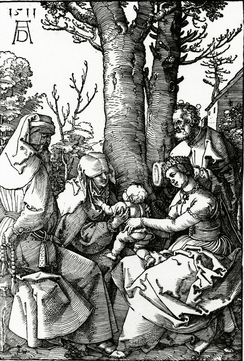 Die Heilige Familie mit St. Anna und St. Joachim, 1511 von Albrecht Dürer
