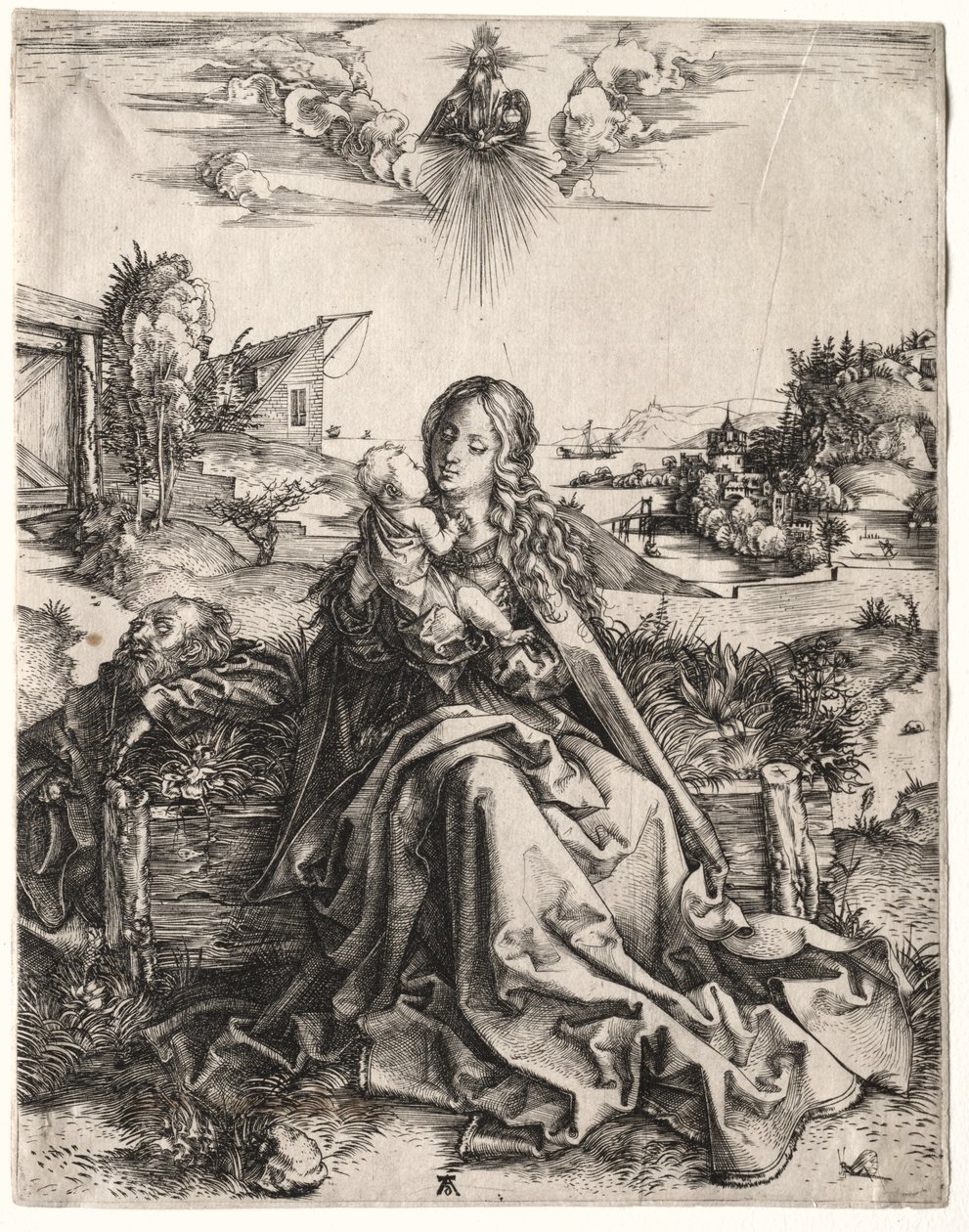 Die Heilige Familie mit dem Schmetterling von Albrecht Dürer