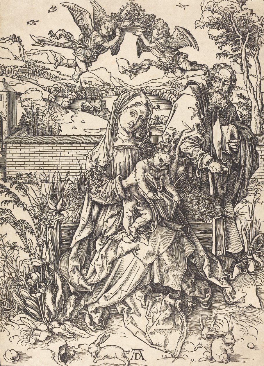 Die Heilige Familie mit den drei Hasen von Albrecht Dürer