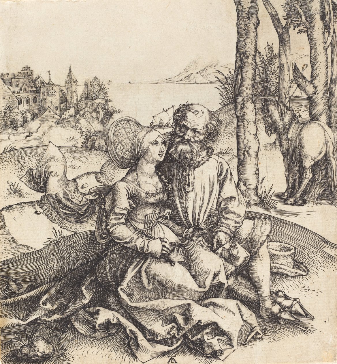 Das ungleiche Paar, 1495-1496 von Albrecht Dürer