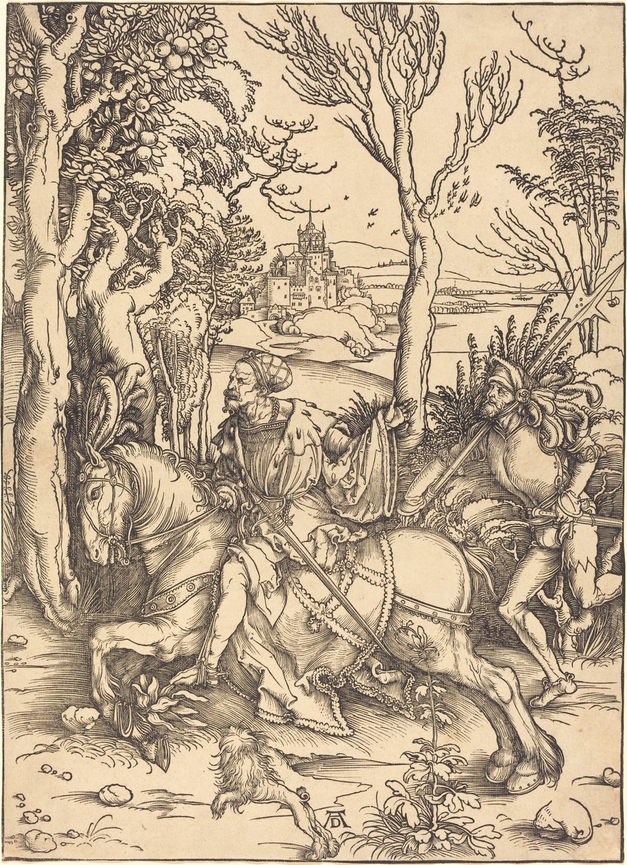 Der Ritter zu Pferd und der Landsknecht von Albrecht Dürer