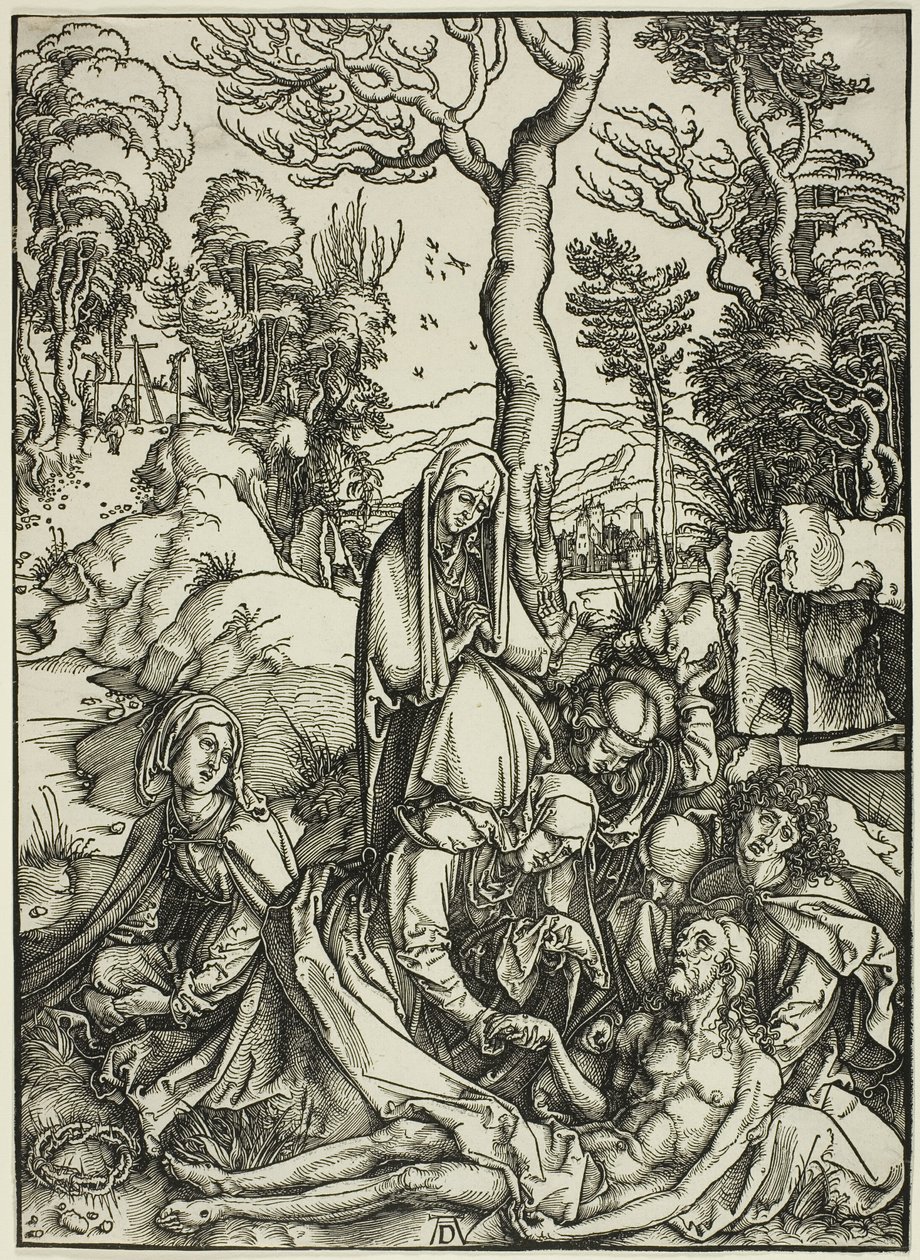 Die Beweinung, aus Die Große Passion von Albrecht Dürer