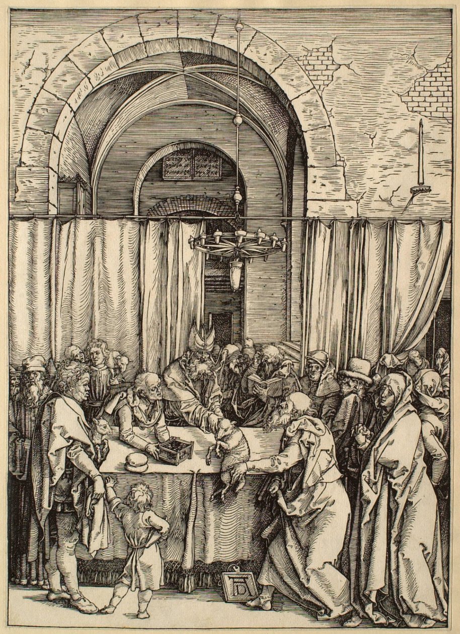 Das Marienleben: Joachims Opfer wird zurückgewiesen von Albrecht Dürer