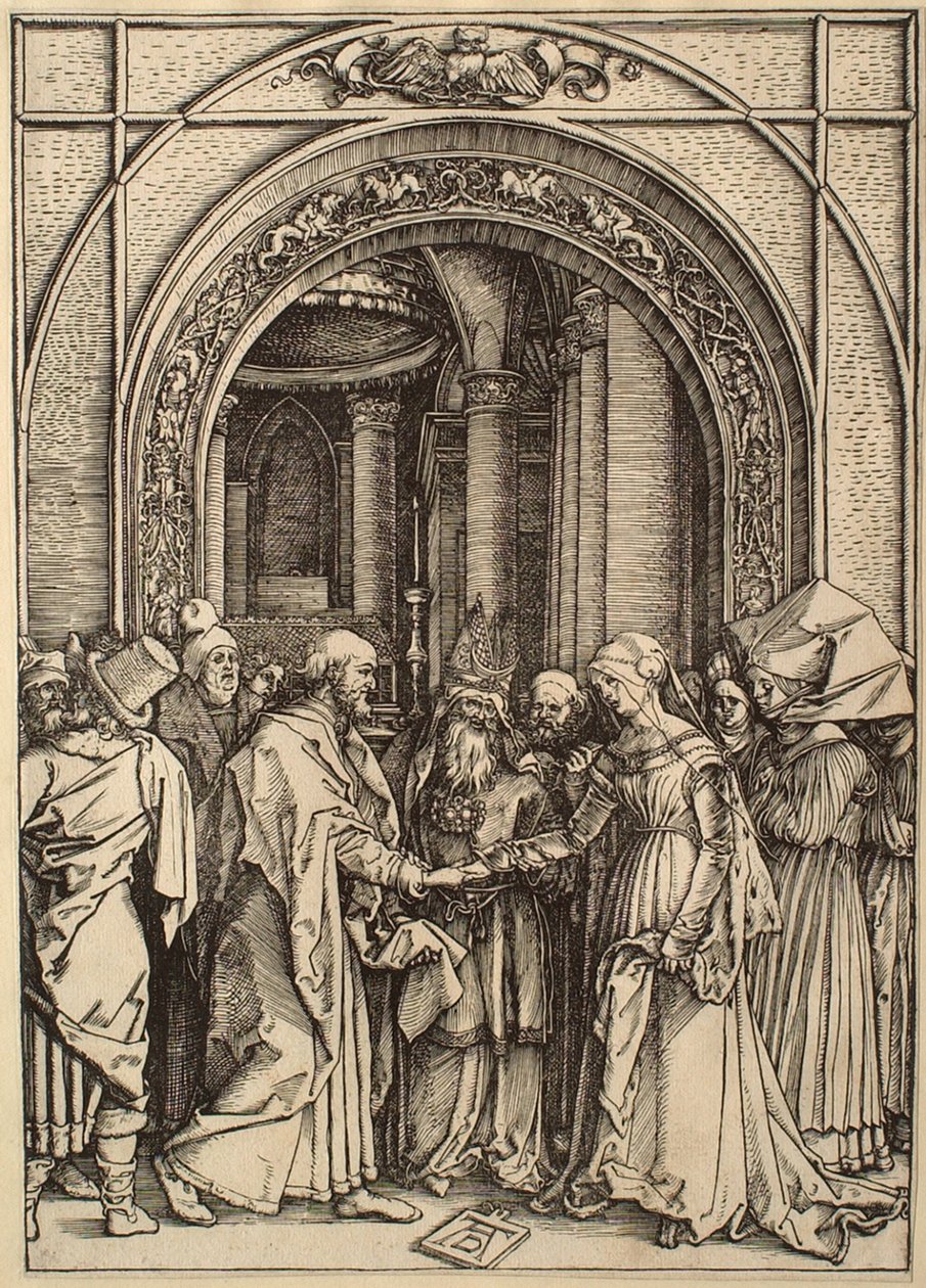 Das Marienleben: Die Vermählung Mariens von Albrecht Dürer