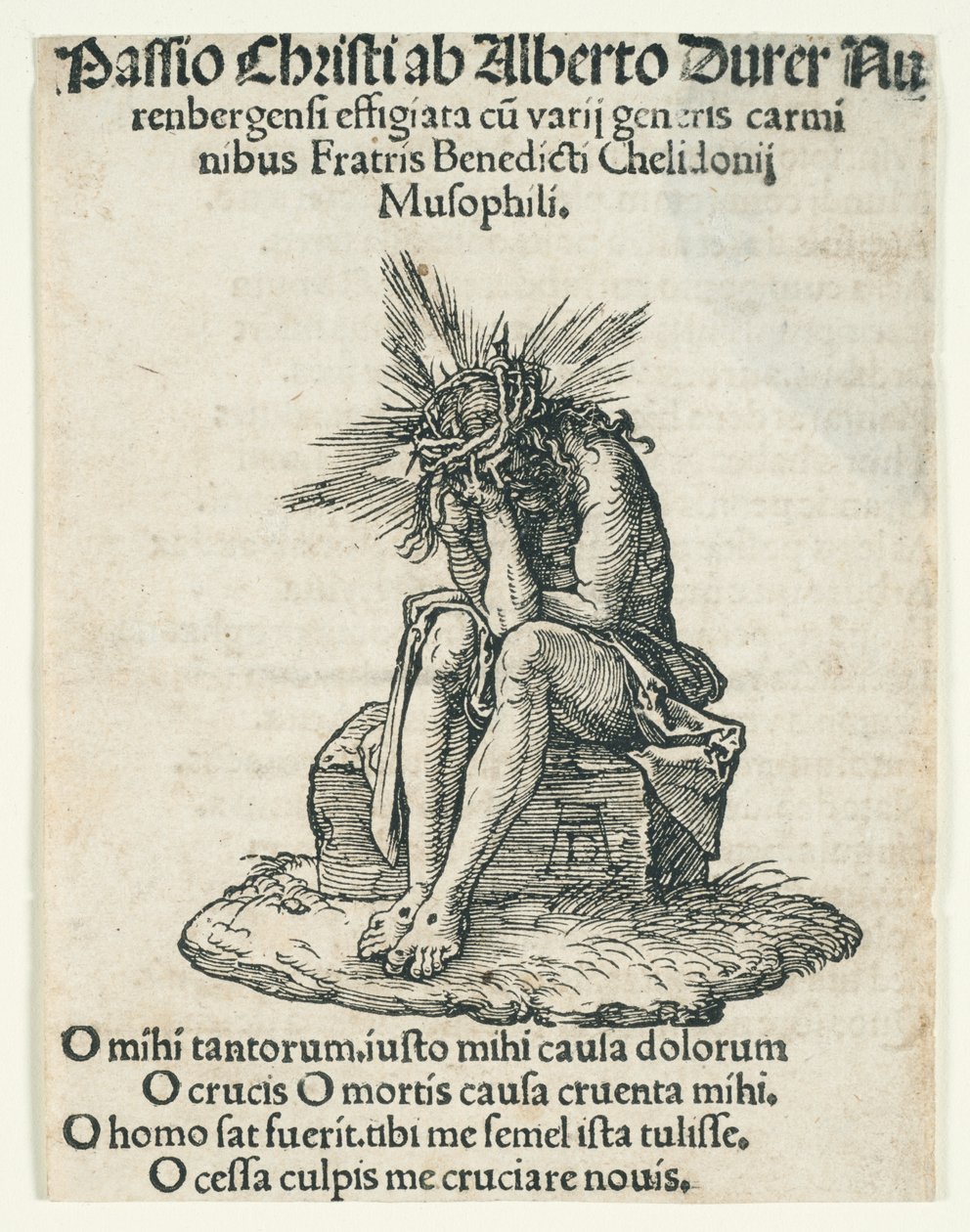 Die Kleine Passion: Der sitzende Schmerzensmann von Albrecht Dürer