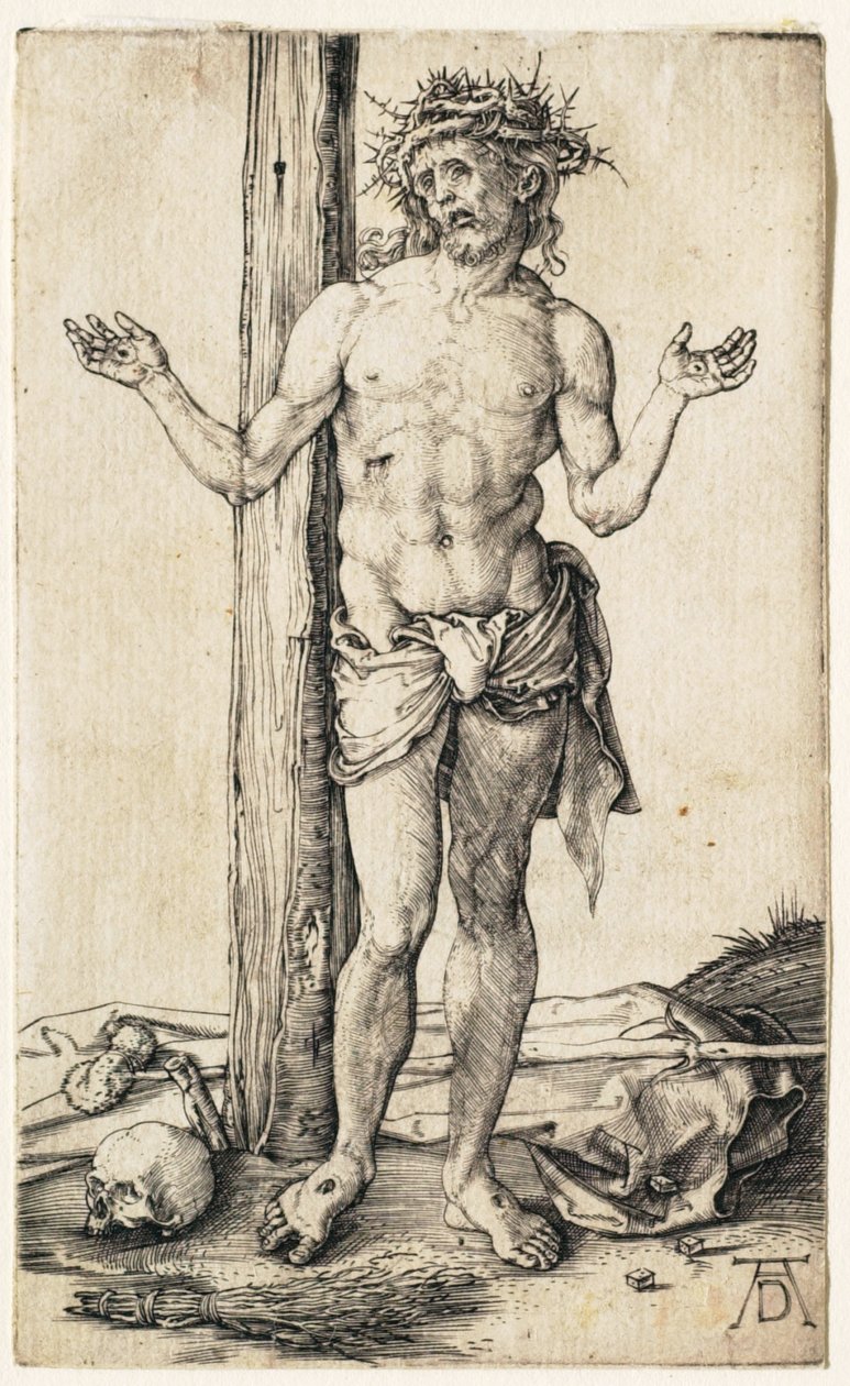 Der Schmerzensmann mit ausgestreckten Armen von Albrecht Dürer