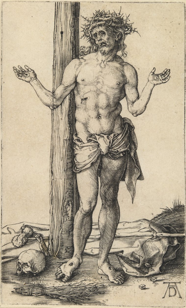 Der Schmerzensmann mit ausgestreckten Armen von Albrecht Dürer