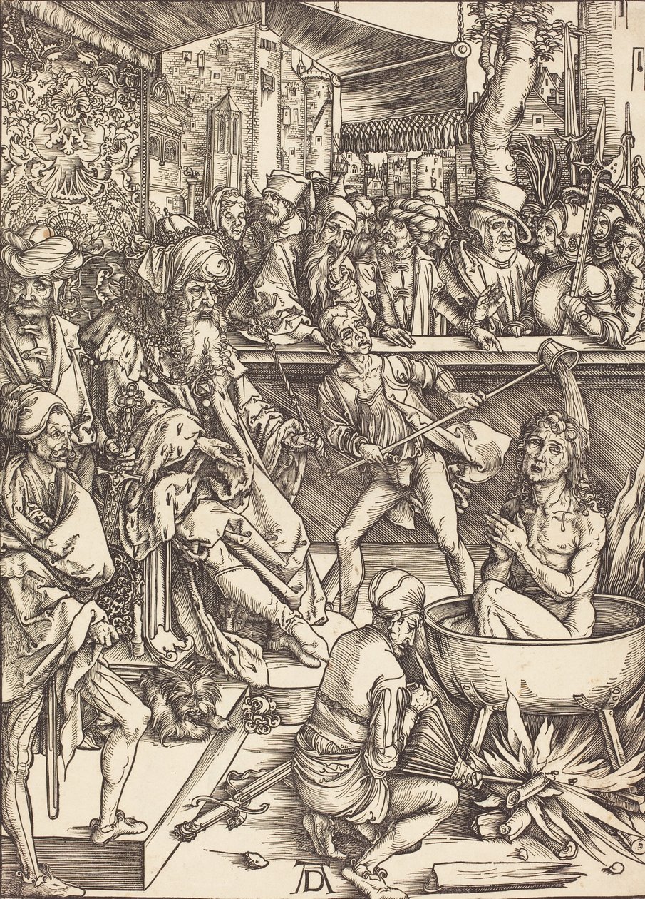 Das Martyrium des Heiligen Johannes, wahrscheinlich ca. 1496-1498 von Albrecht Dürer