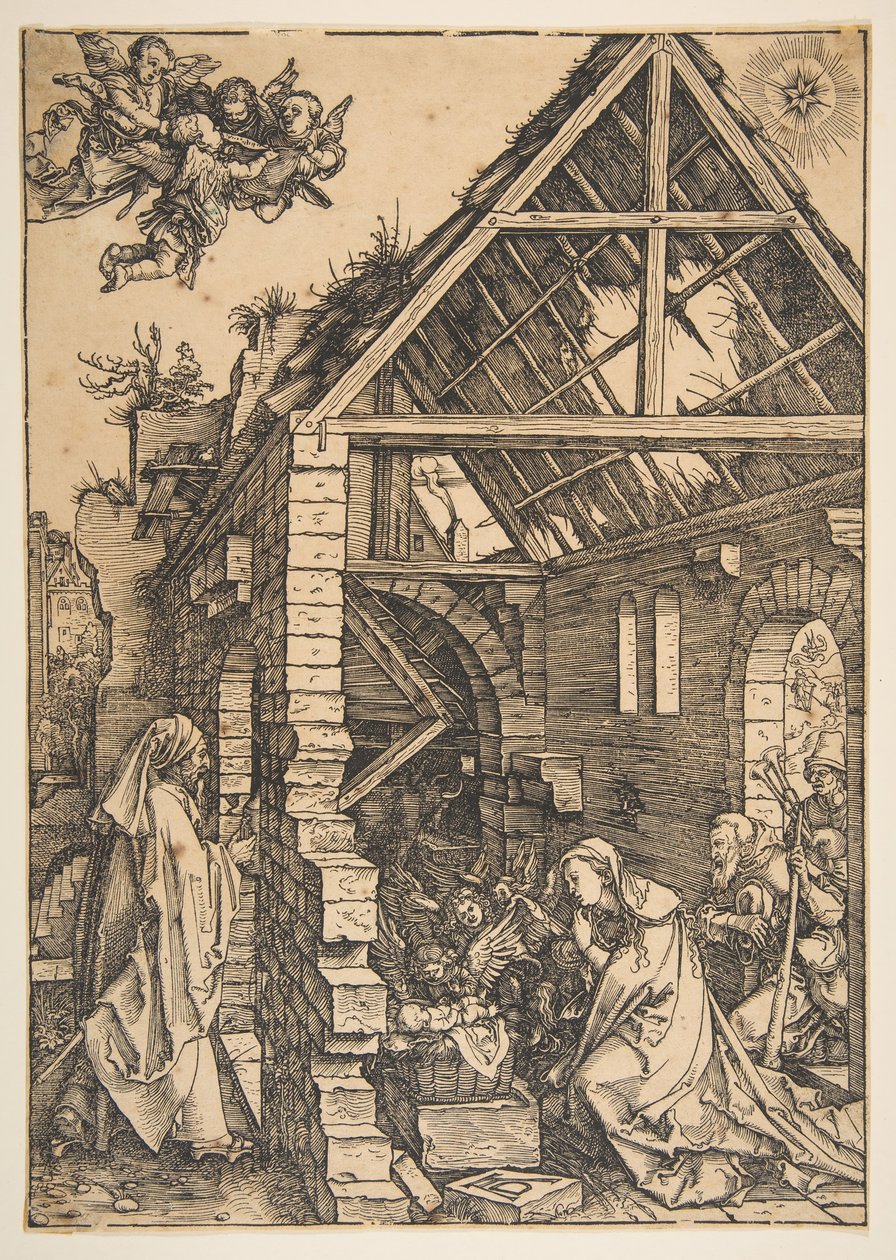 Die Geburt Christi, aus Das Leben der Jungfrau, 1502-3 von Albrecht Dürer