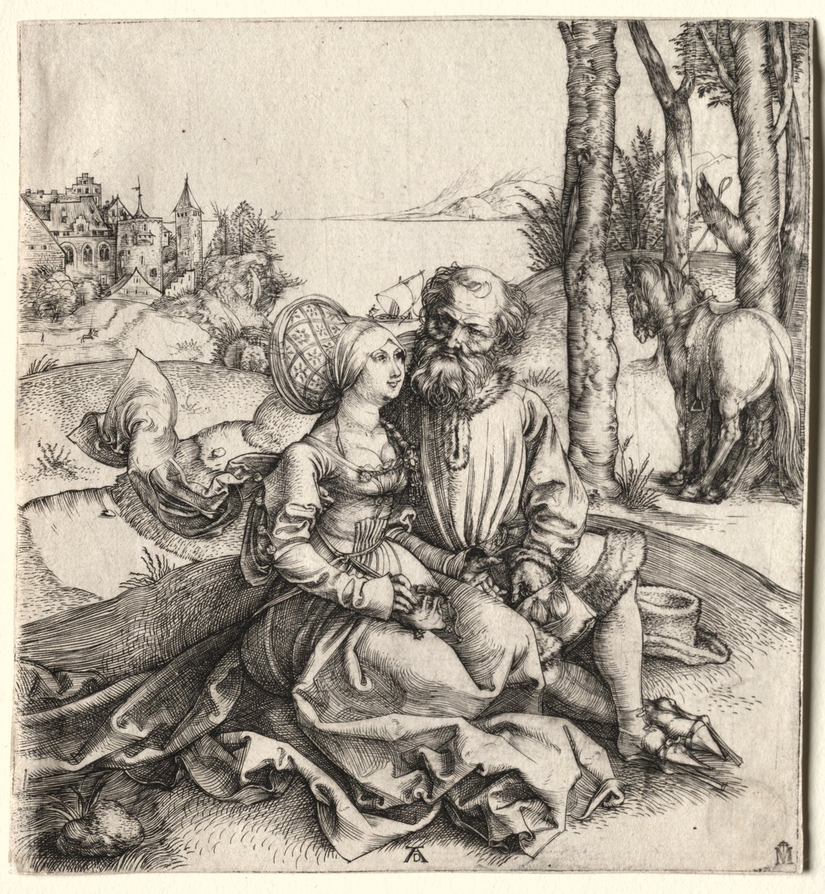 Das Angebot der Liebe (oder das ungleiche Paar) von Albrecht Dürer