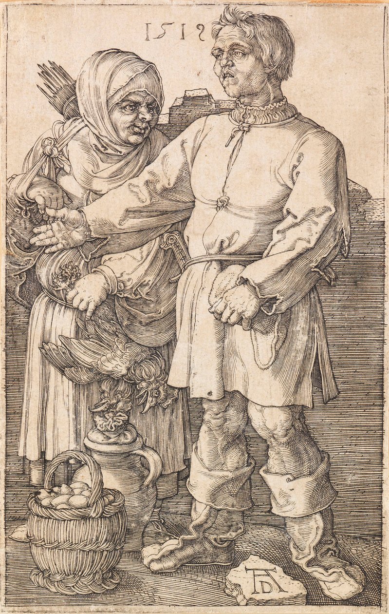 Der Bauer und seine Frau auf dem Markt, 1519 von Albrecht Dürer