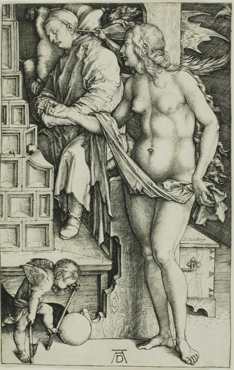 Die Versuchung des Müßiggängers (Der Traum des Doktors) von Albrecht Dürer