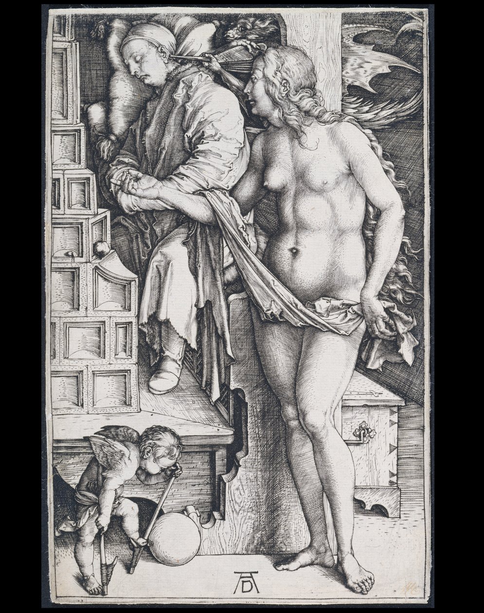 Die Versuchung des Müßiggängers (Der Traum des Doktors) von Albrecht Dürer