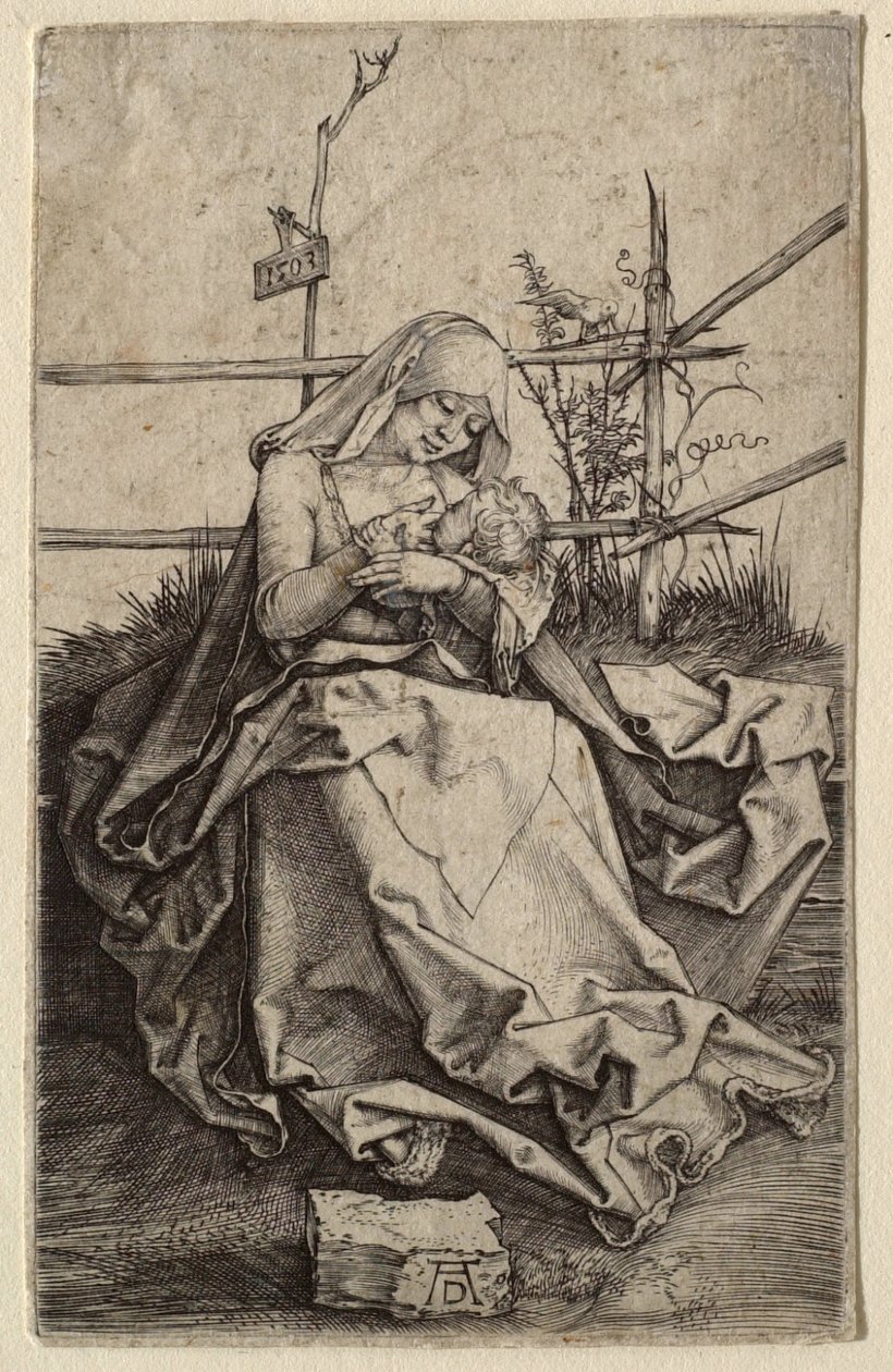 Maria mit dem Kind auf einer Rasenbank von Albrecht Dürer