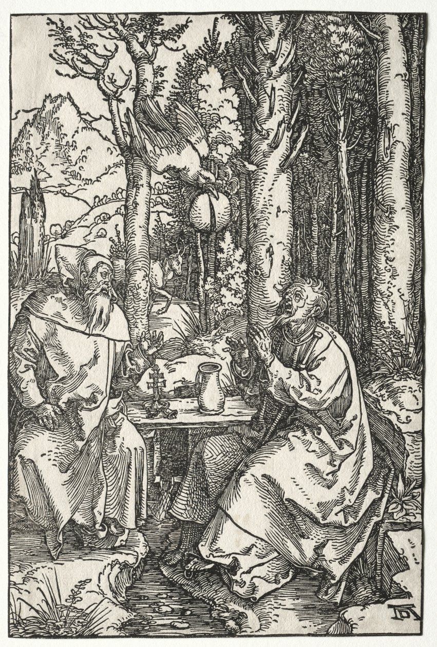 Der Besuch des heiligen Antonius bei Paulus dem Einsiedler von Albrecht Dürer