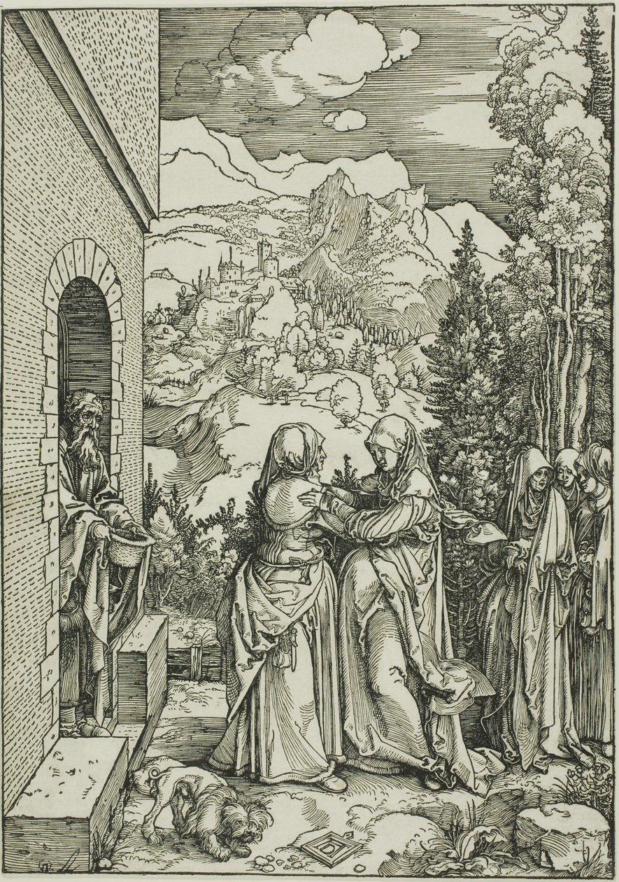 Die Heimsuchung, aus Das Leben der Jungfrau von Albrecht Dürer