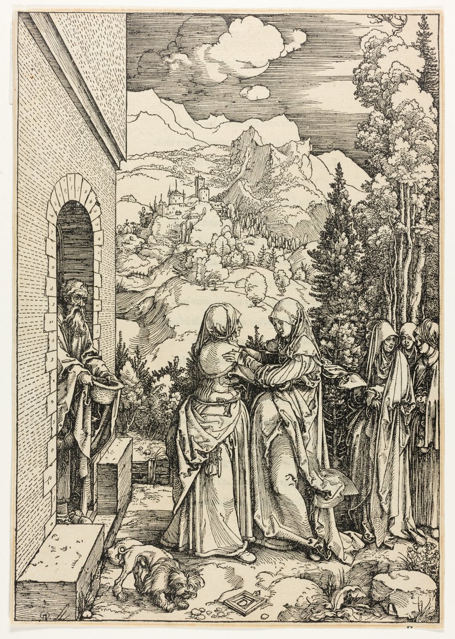 Die Heimsuchung, aus Das Leben der Jungfrau von Albrecht Dürer