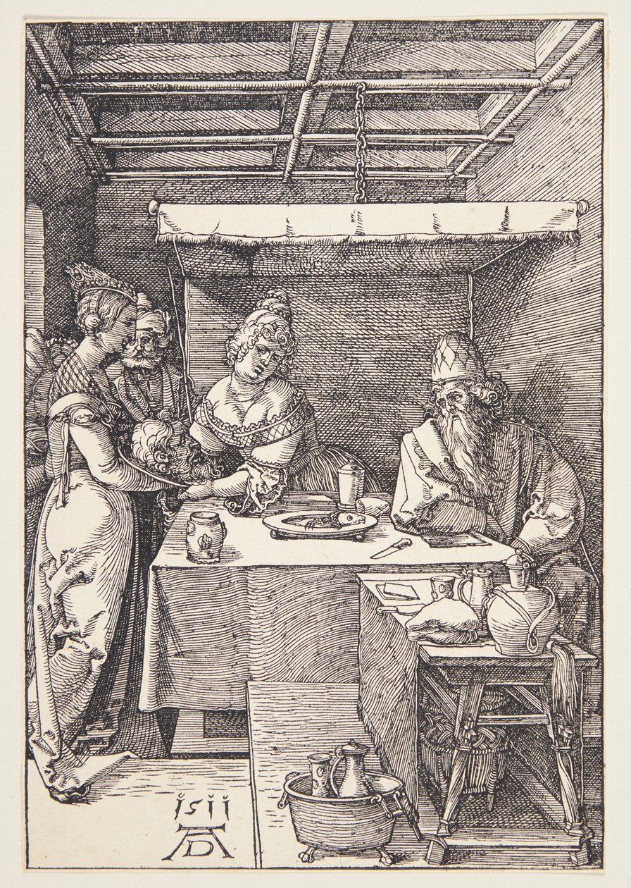 Der Kopf von Johannes dem Täufer wird Herodias gebracht von Albrecht Dürer
